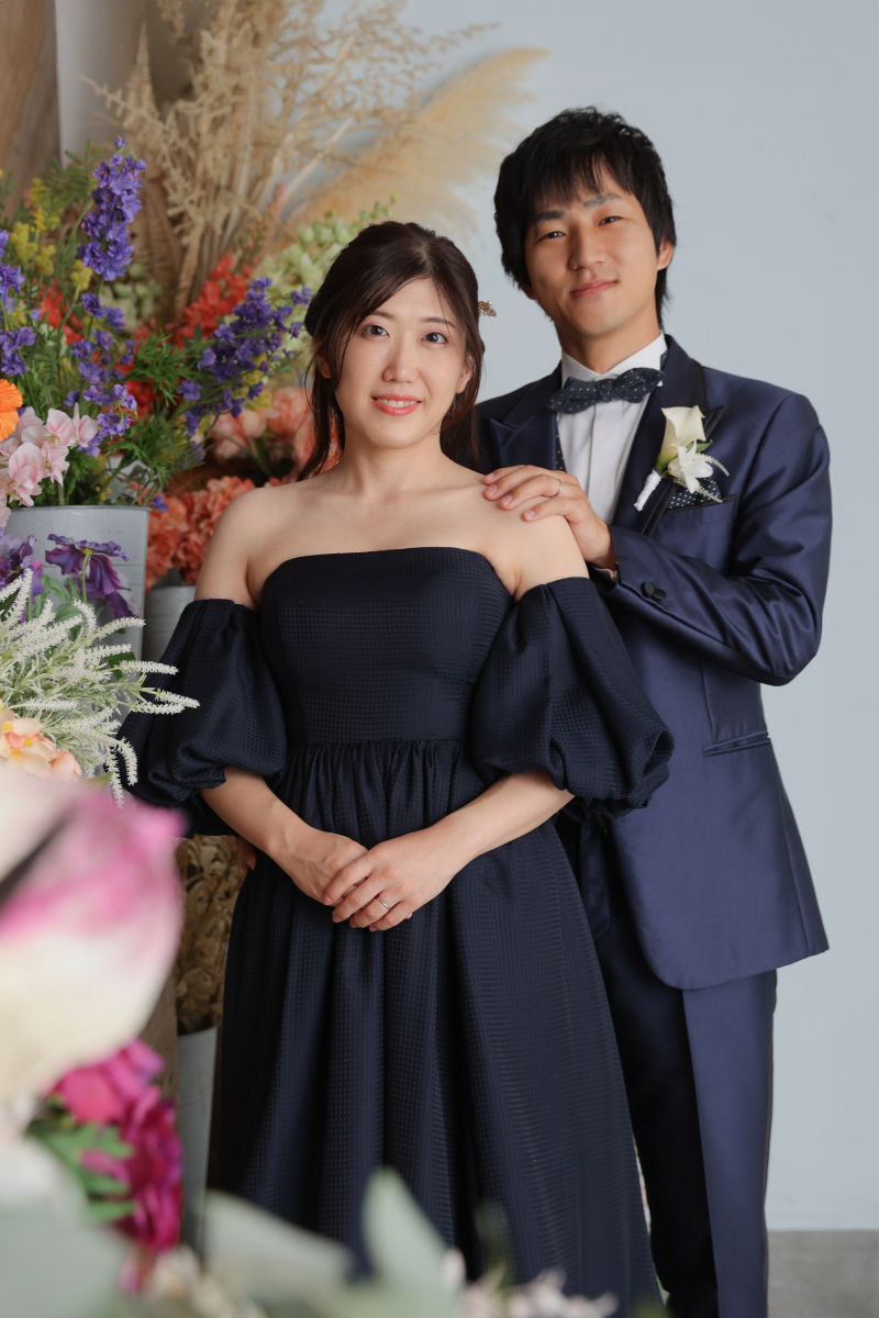 お花に囲まれて