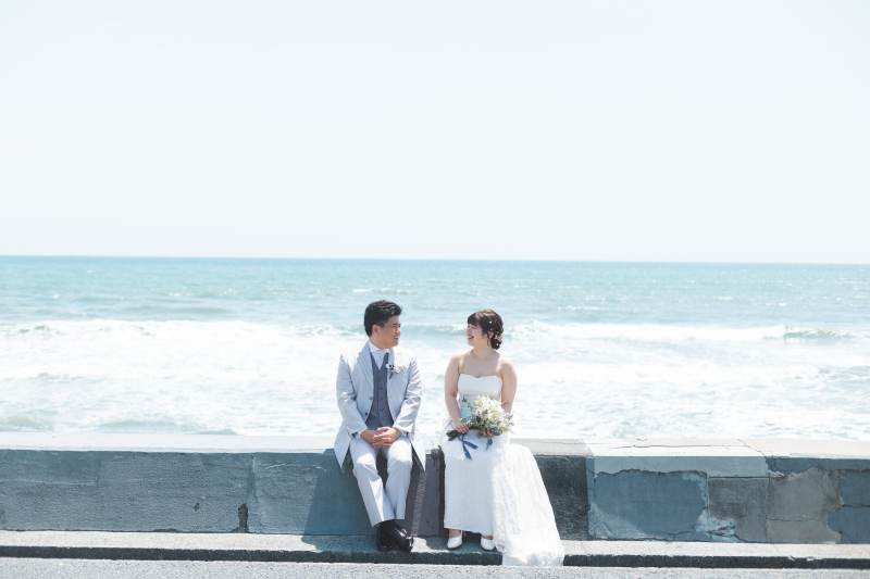 二人でちょこんと