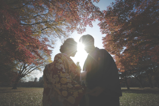 紅葉和装ロケーション at 代々木公園