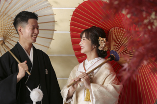 和装＋洋装のスタジオ撮影