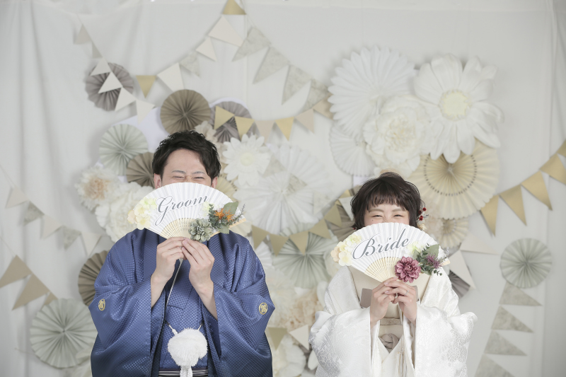 可愛らしい扇子と