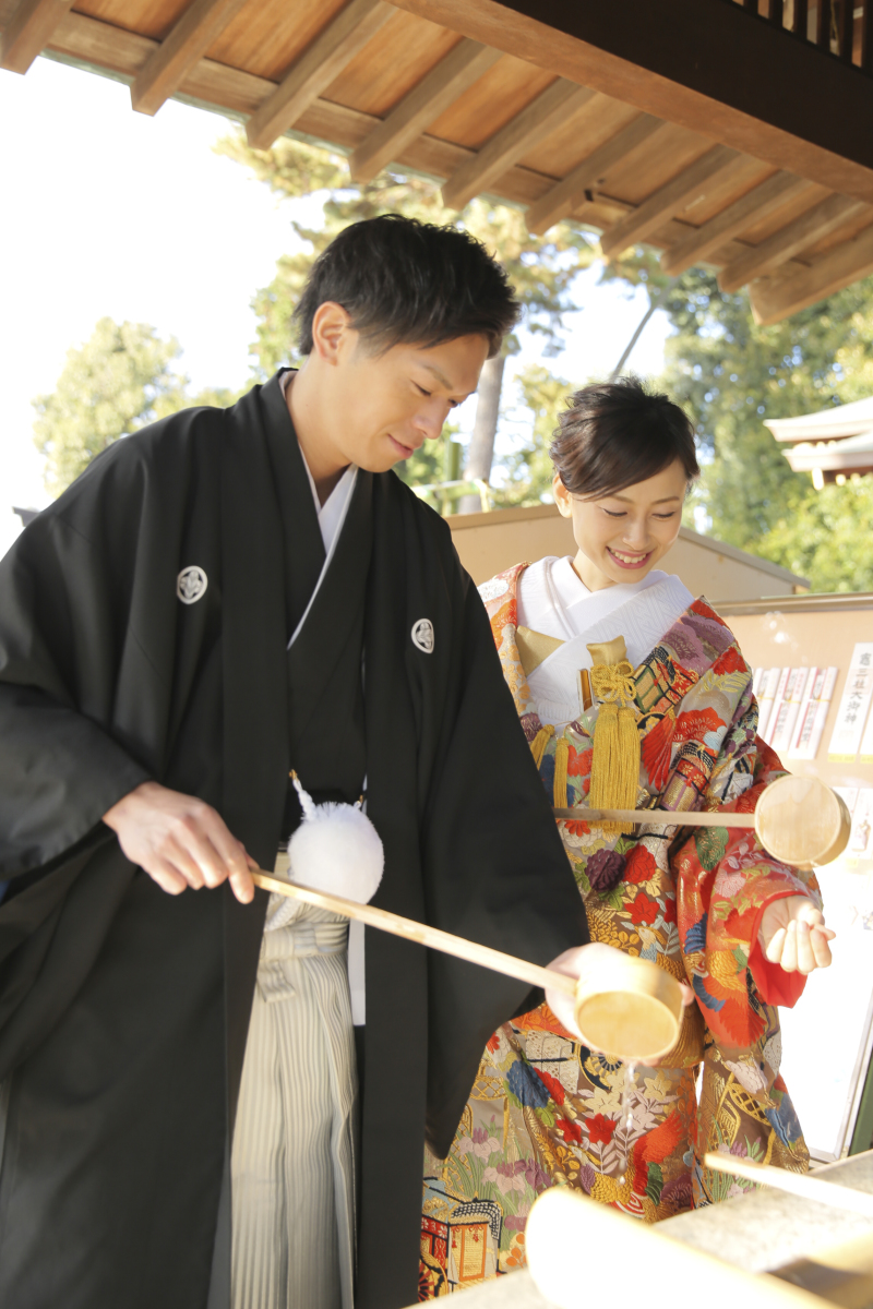 まずは、お清めから