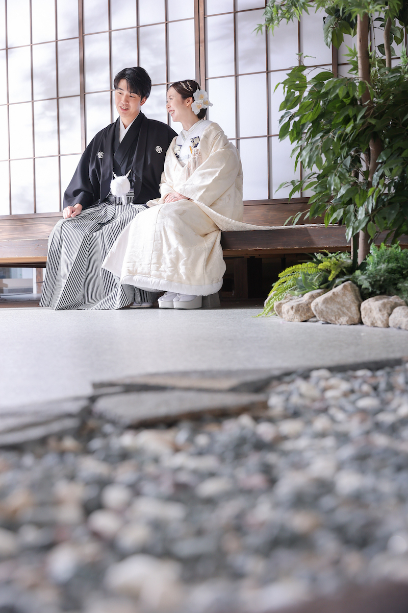 縁側でおしゃべり