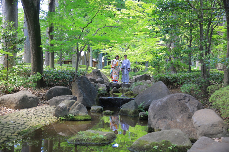 飛び石でパシャリ☆
