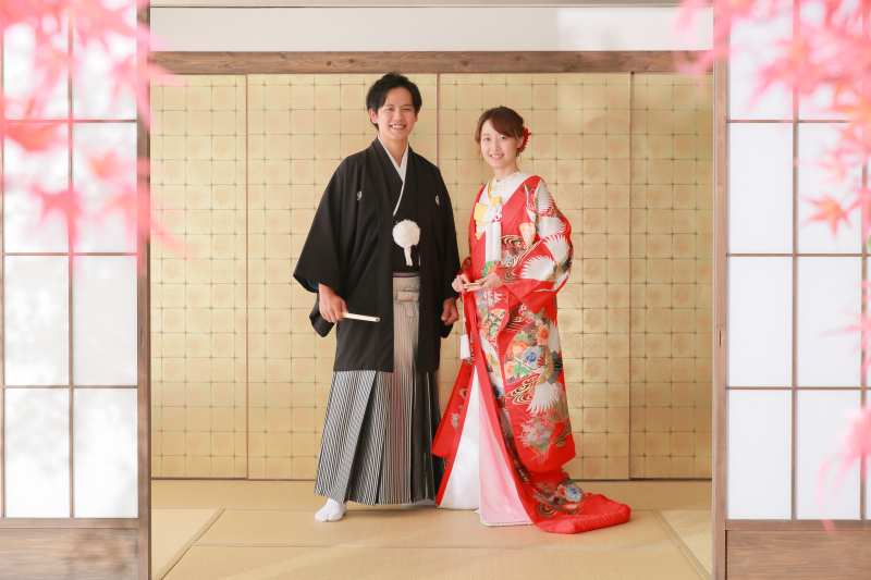 スタジオでも紅葉と