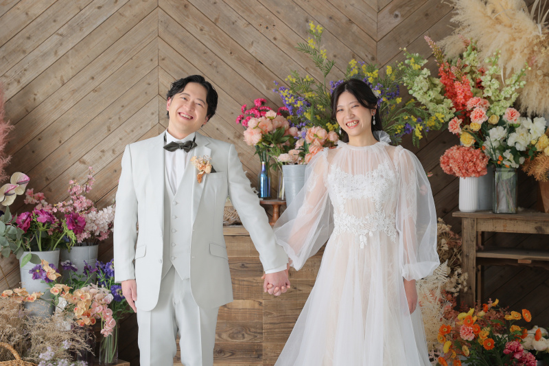 洋装でも仲良しポーズ！