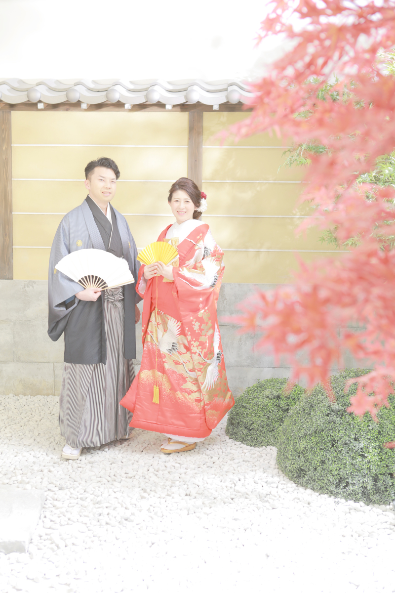 屋内庭園では紅葉も