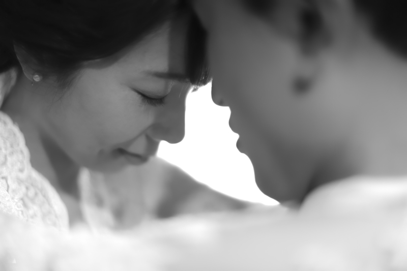 「おでこをくっつけて」