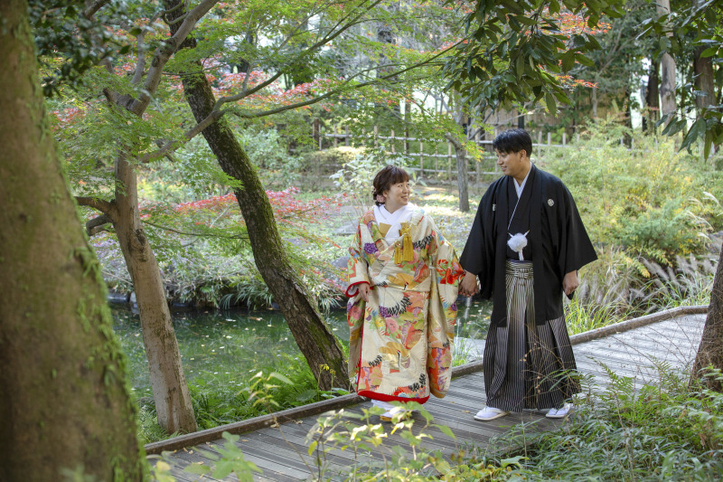 甘泉園の一本道。