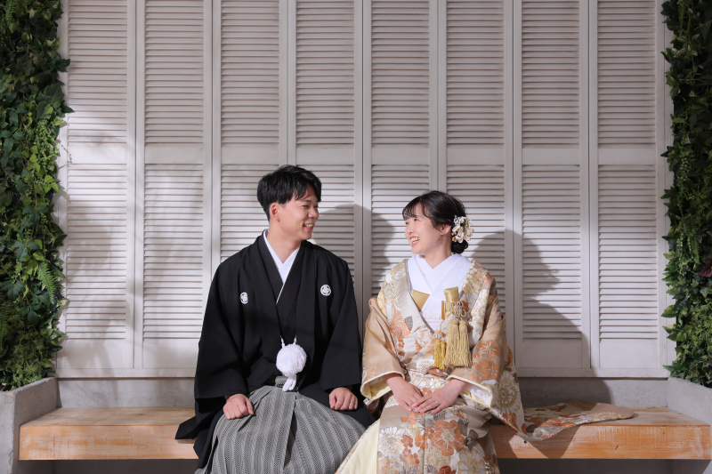 ベンチでゆったりと