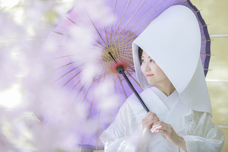 和傘を持って♪