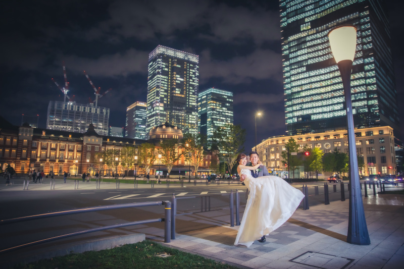 屋内庭園からの東京駅！