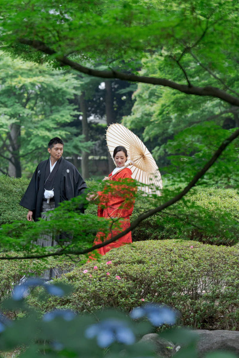 紫陽花も一緒に