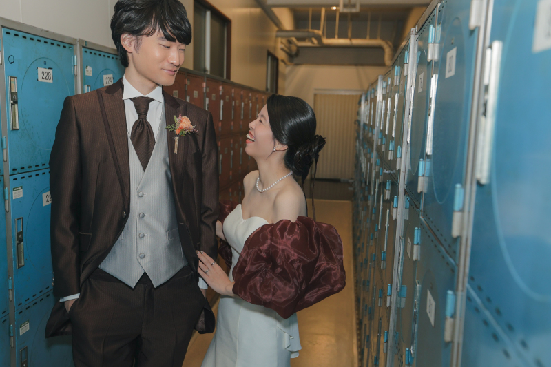 ロッカールームでおしゃべり