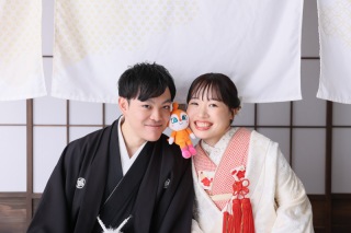 屋内庭園スタジオで！！特別な和装ウェディングフォト