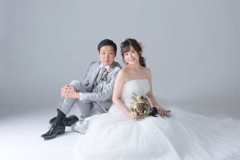 お二人とも座って撮影