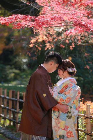 甘泉園で紅葉を撮りませんか。