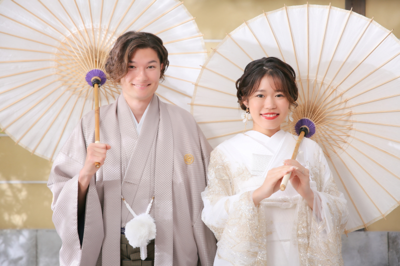 レースの打ち掛けでおしゃれに！