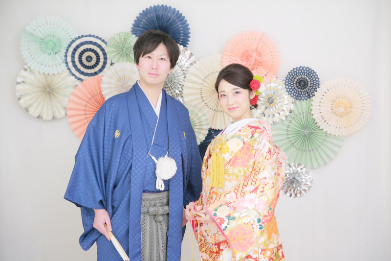 『2ショット＋ペーパーファン』