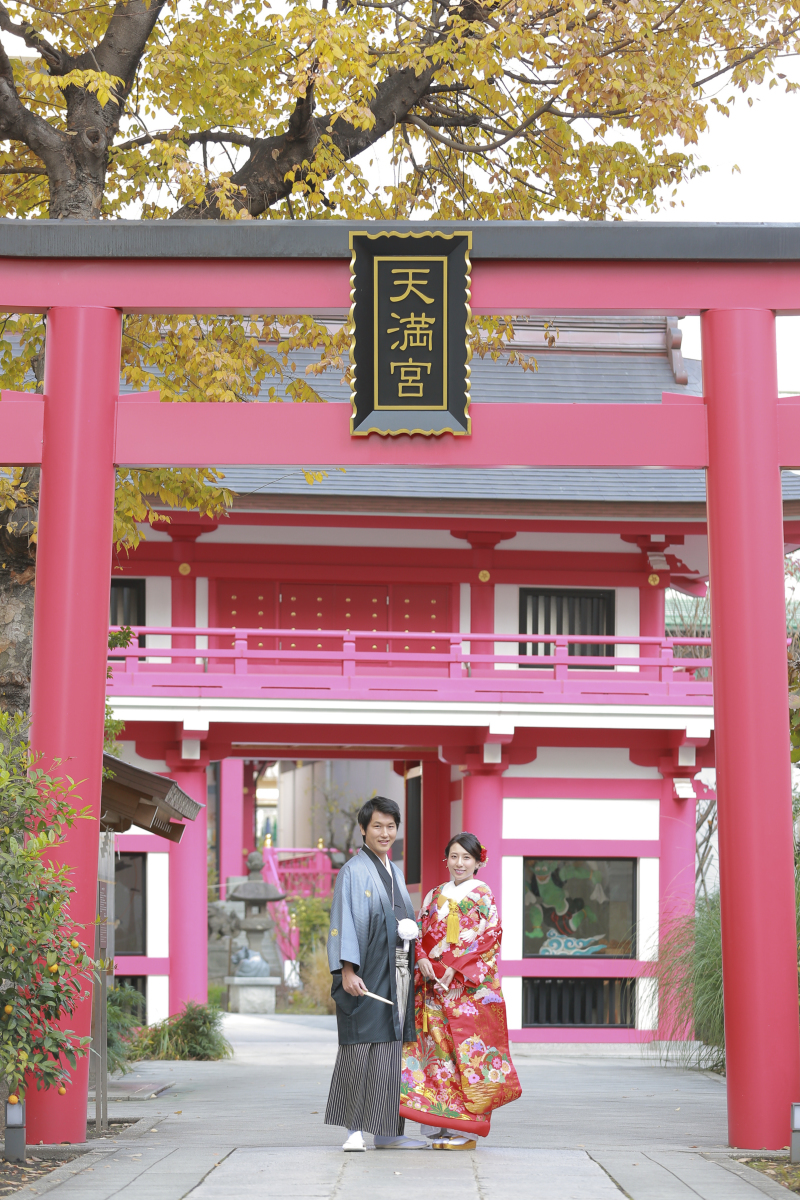 神社で前撮り♪