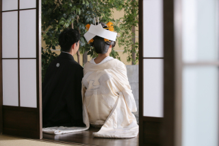 屋内庭園でしっとりと♪