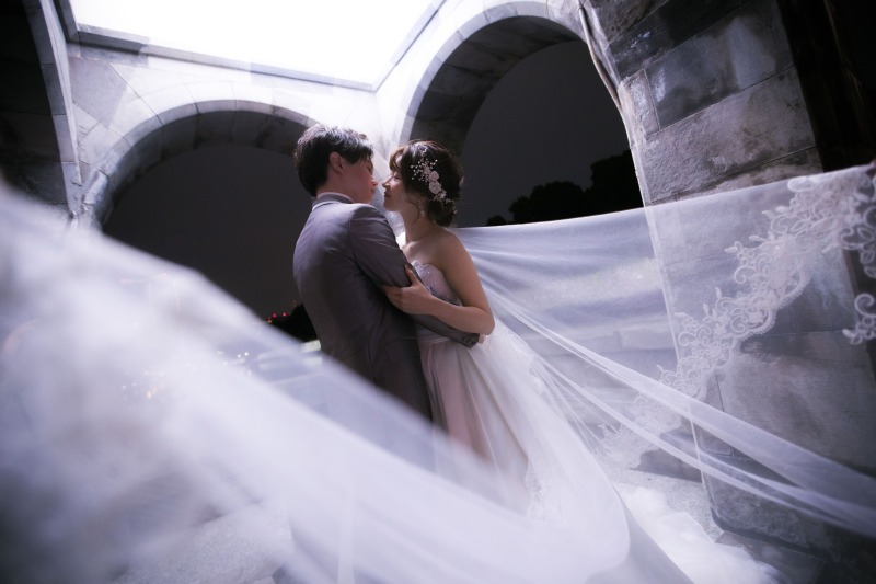 ベール×結婚写真