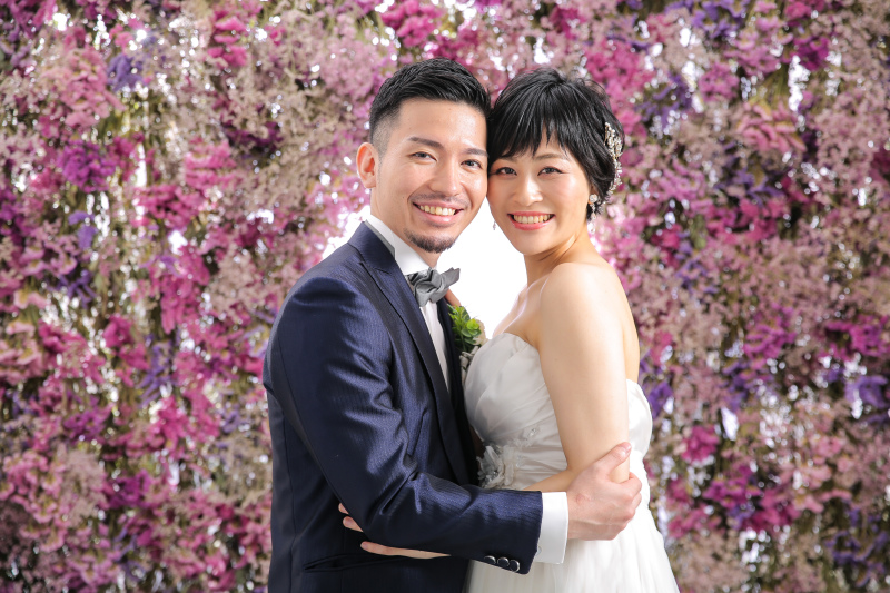 最後はお花の背景で！