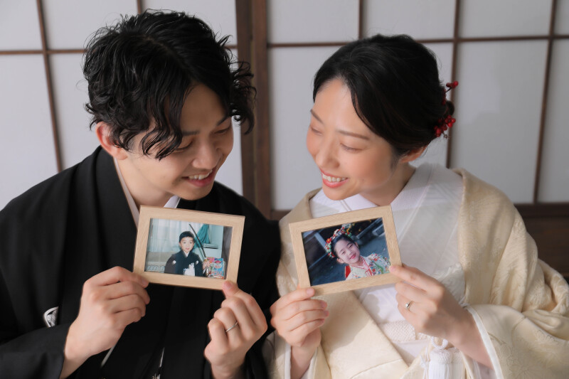 子供の頃の写真と一緒に！