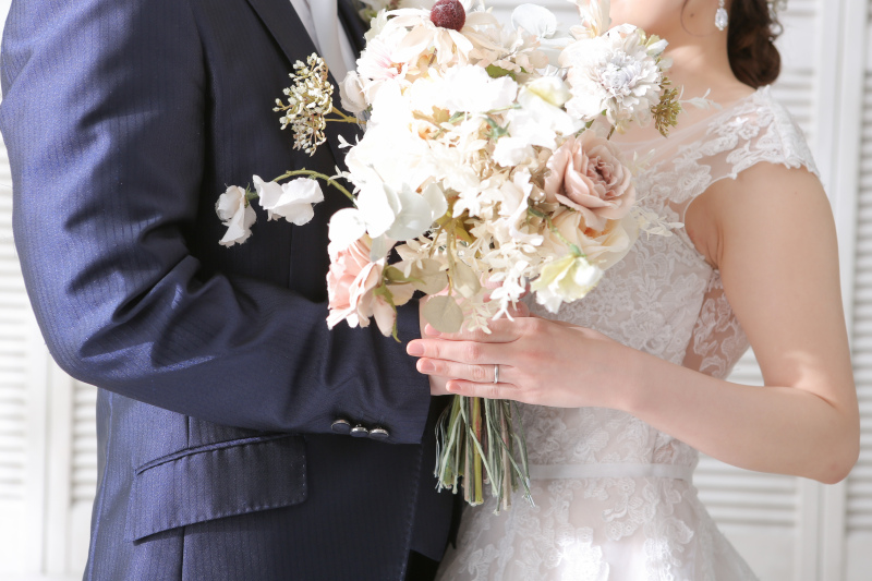 ブーケと指輪と