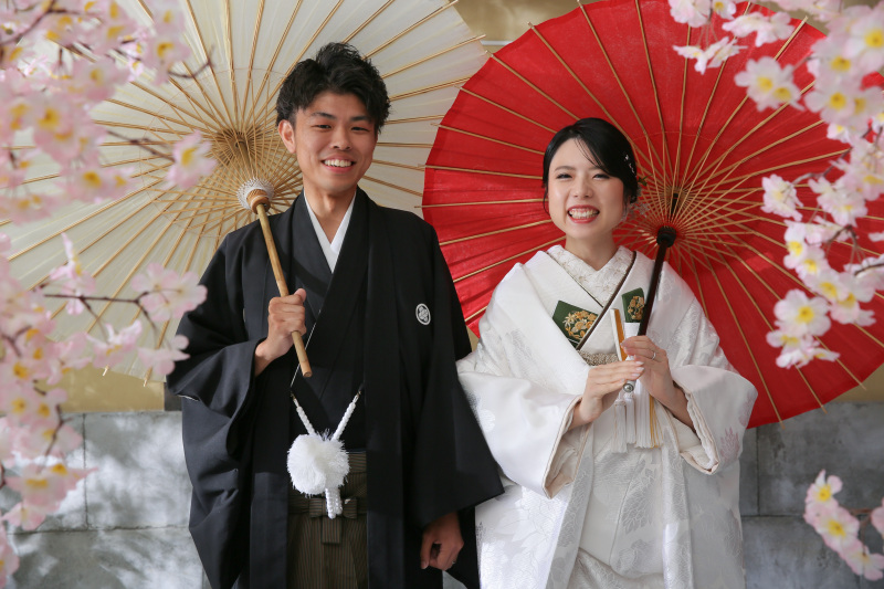 和傘を持って♪