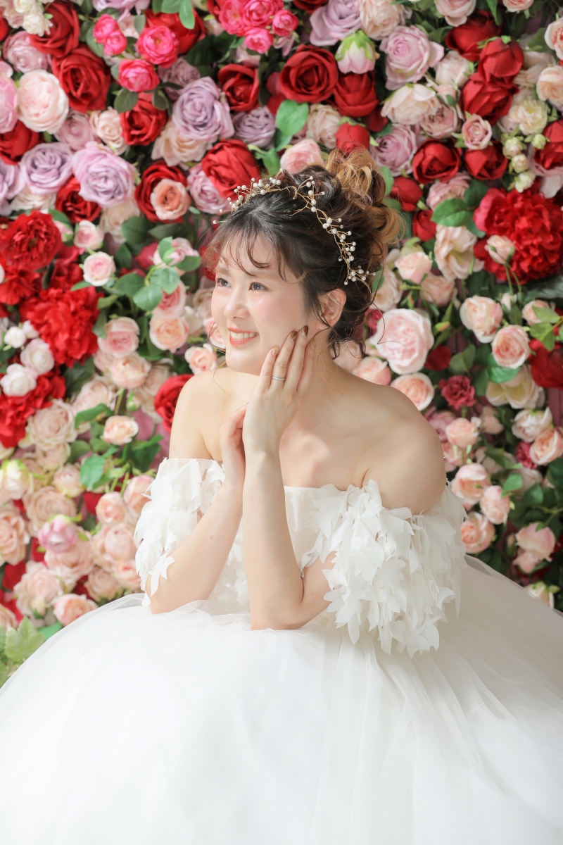 お花に囲まれて