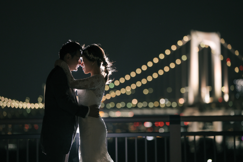 お台場でロマンチックに夜景撮影
