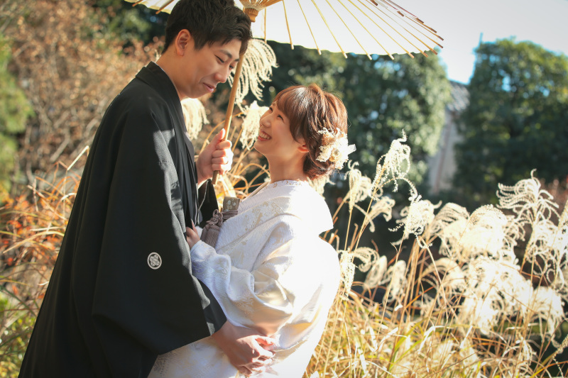 ススキに包まれて