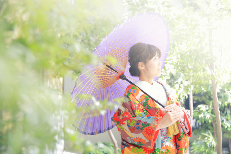 日差しを浴びて