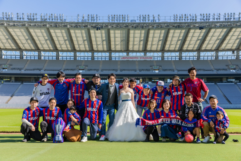 味の素スタジアムでウェディングフォト！