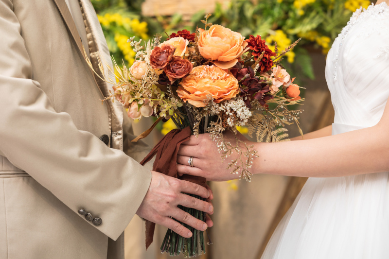 あたたかみのあるブーケ