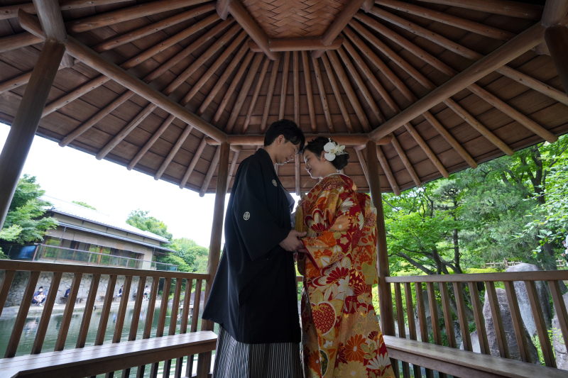 あずまやで一枚