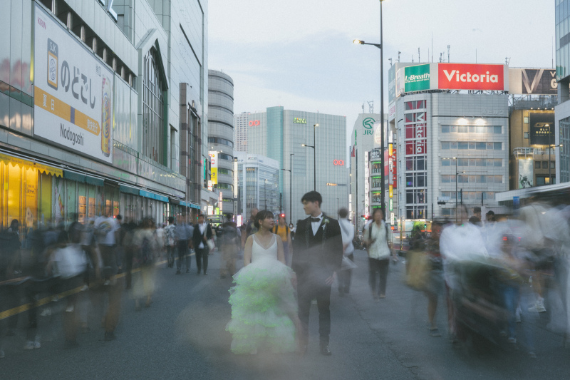 人混みの中で