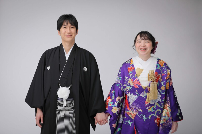 和装のスタジオでも2人らしさを大切に