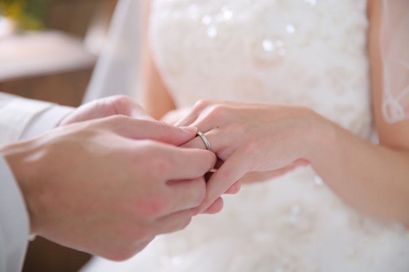 指輪の交換
