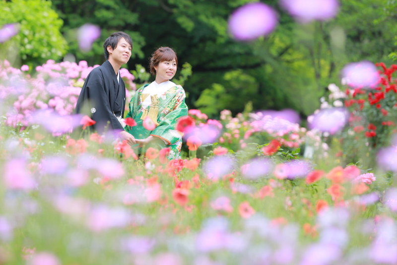 お花に囲まれて♪