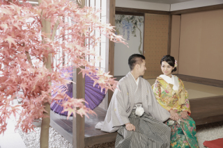 屋内庭園で秋の深まりを感じた一日。