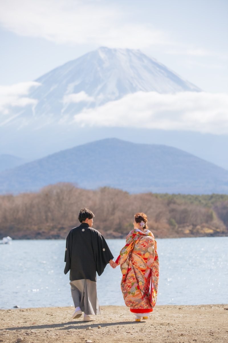 富士山を見ながらお散歩ショット！