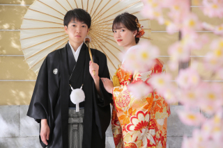 花が似合うお二人