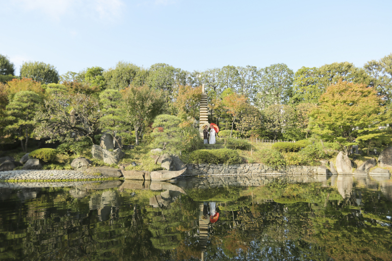 目白庭園ならではの壮大な写真。