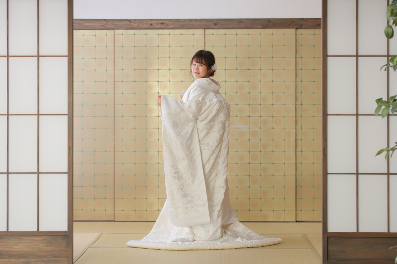 ご新婦様の後ろ姿。