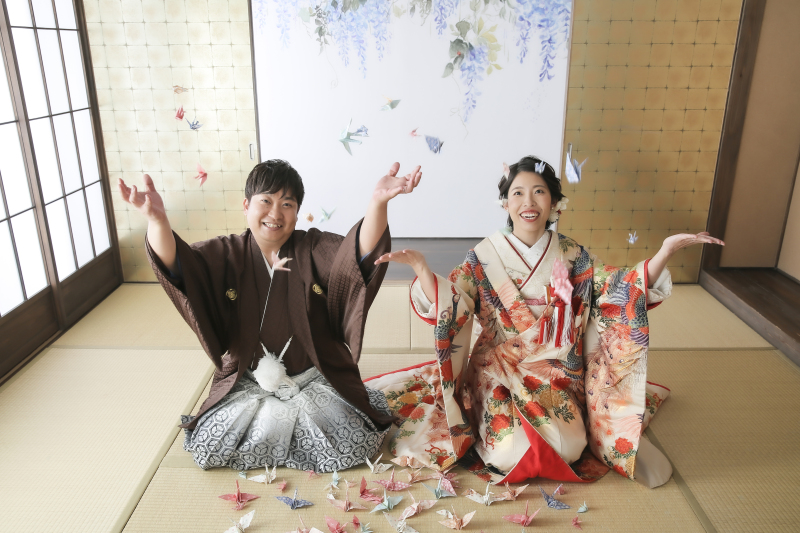 折り鶴と一緒に