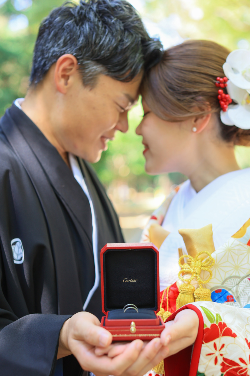 二人の指輪と共に