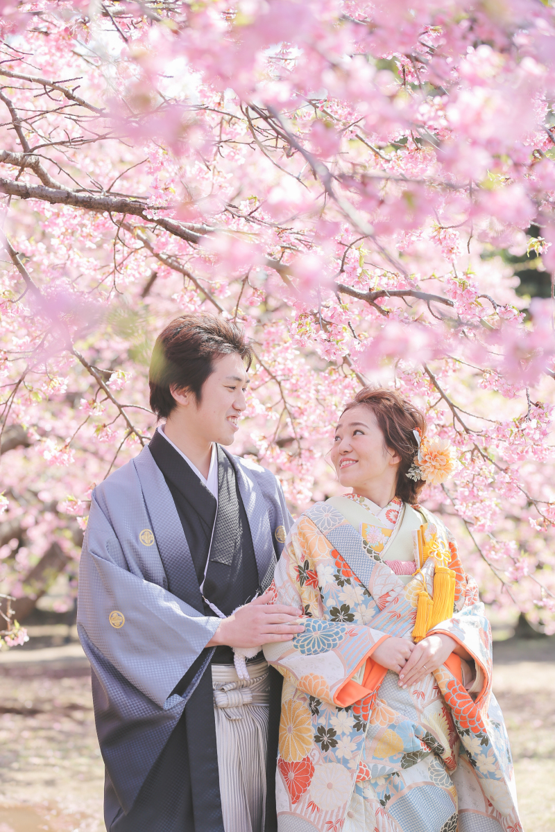 桜に合わせたコーディネート