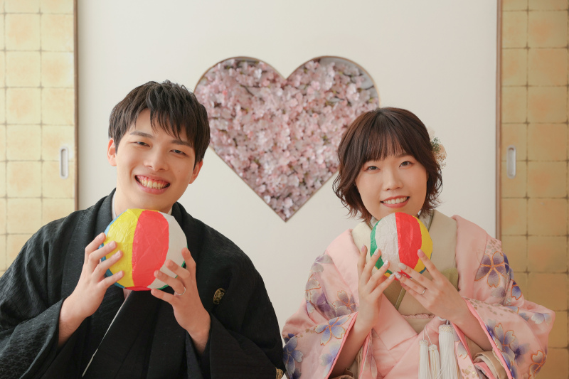 紙風船と一緒に